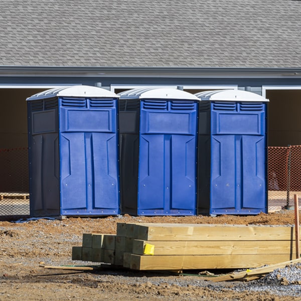 how often are the portable toilets cleaned and serviced during a rental period in Ashley Missouri